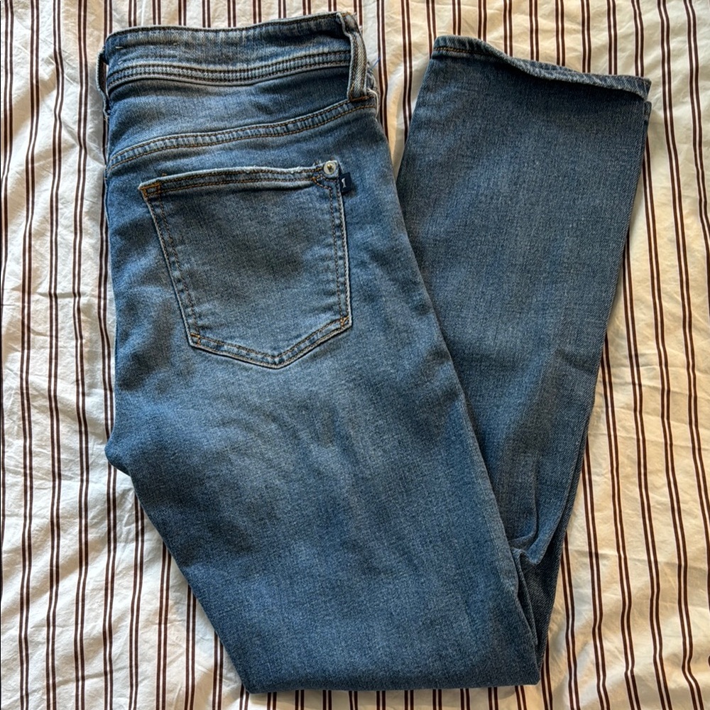 Pilcro Blue Straight Leg Jeans